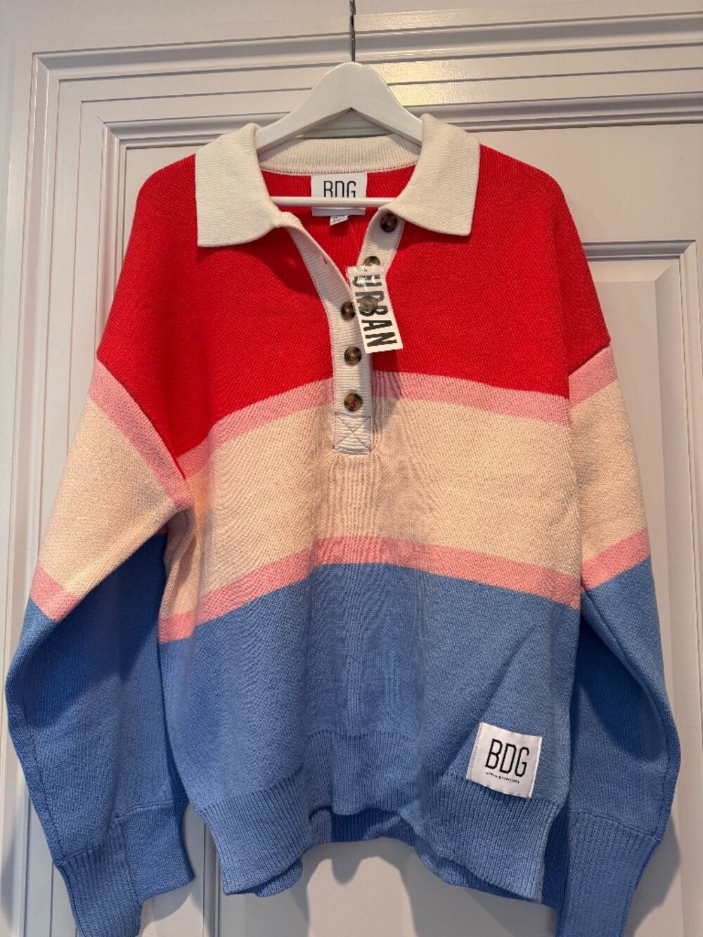 BDG by Urban Outfitters Renna long sleeve rugby sweater Size XL